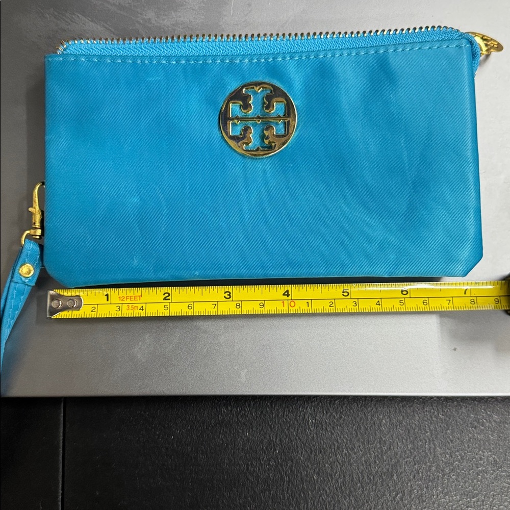Tory Burch Turquoise Wristlet with Gold Accents - Picture 5 of 5